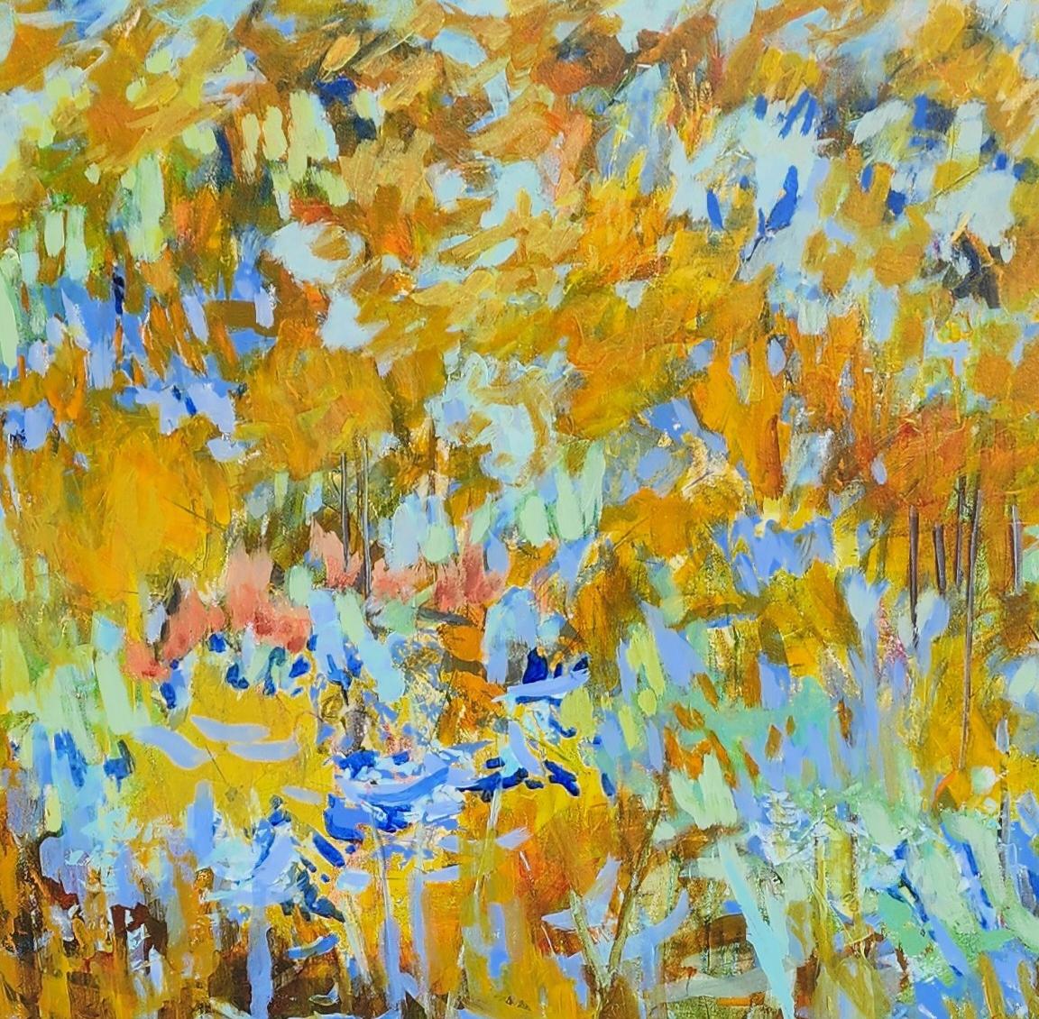 Valzer dei boschi  Paesaggio astratto luminoso  Colori   Nuovo lavoro 2025 - Painting di Eleanor McCarthy