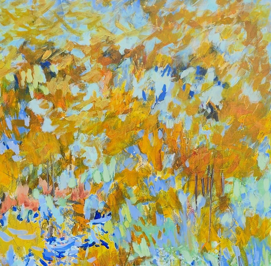 Valzer dei boschi  Paesaggio astratto luminoso  Colori   Nuovo lavoro 2025 - Painting Espressionismo astratto di Eleanor McCarthy