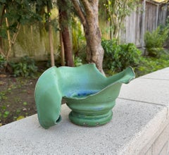 Vaso scultoreo moderno in ceramica di Eleanor Myers, Oregon, anni '90