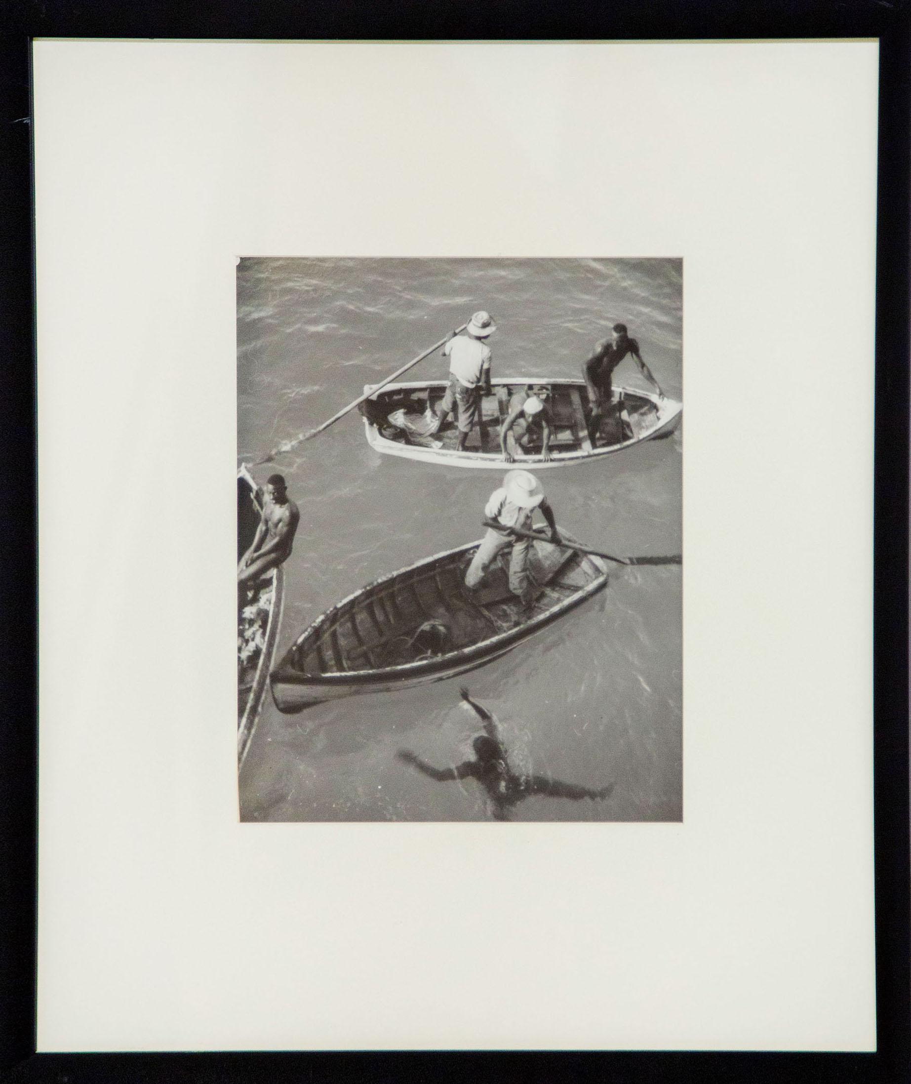 Eleanor Parke Custis Black and White Photograph - Diving Boats