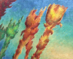 Abstrait botanique moderne des années 1970