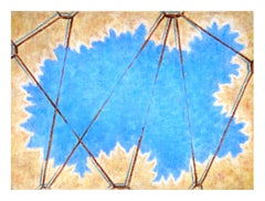 Patch of Cyan, astratto geometrico blu elettrico vintage di Eleanor Perry