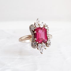 Certified 1.5 Carat Ruby Diamond Engagement Yellow Gold Ring