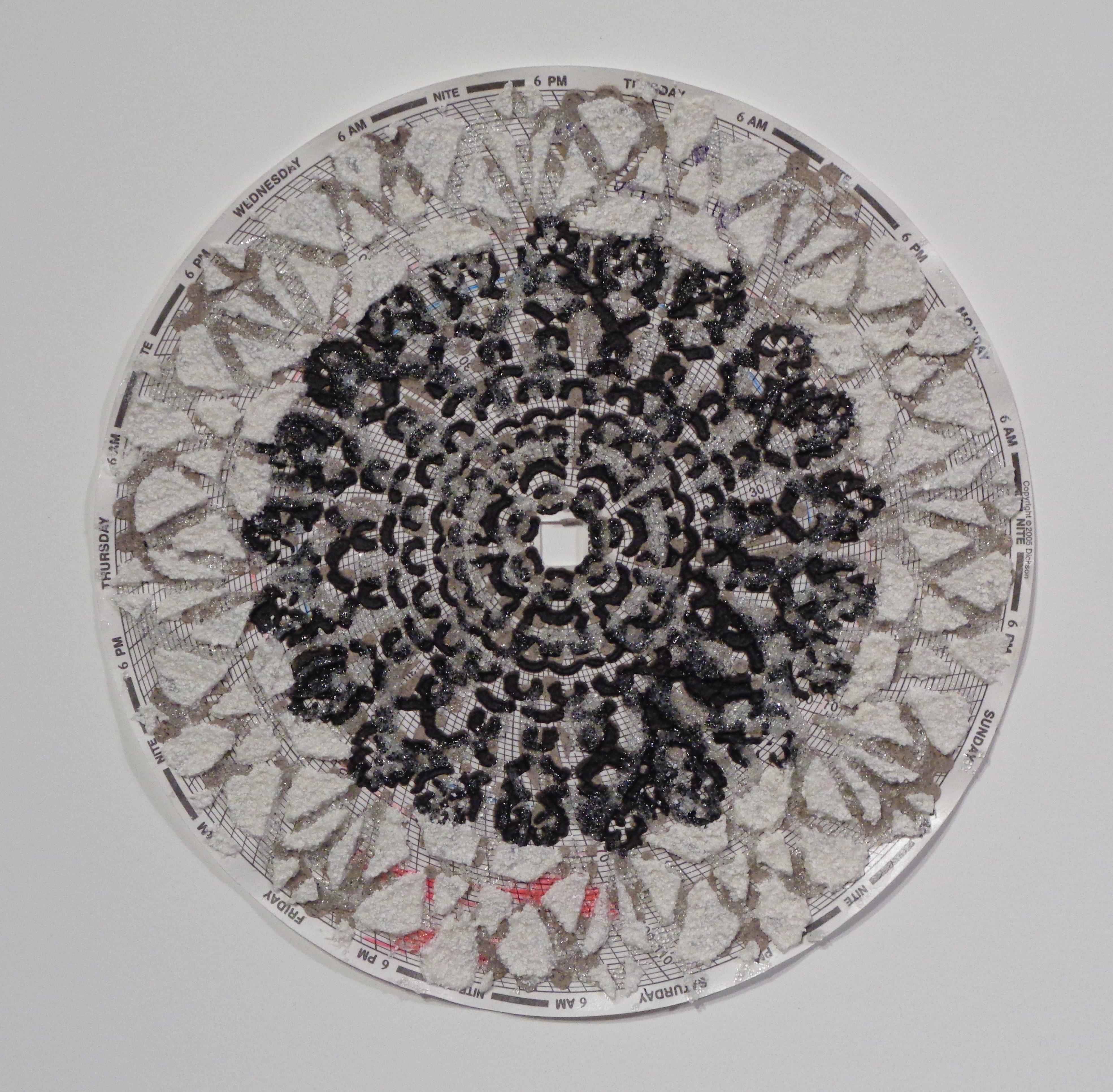 Grafico Mandala Tre, Marrone, Avorio, Carbone Cerchio astratto a motivi strutturati