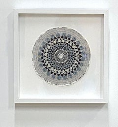 Grafico Mandala Dodici Variazione Due - Cerchio geometrico a trama blu 2018