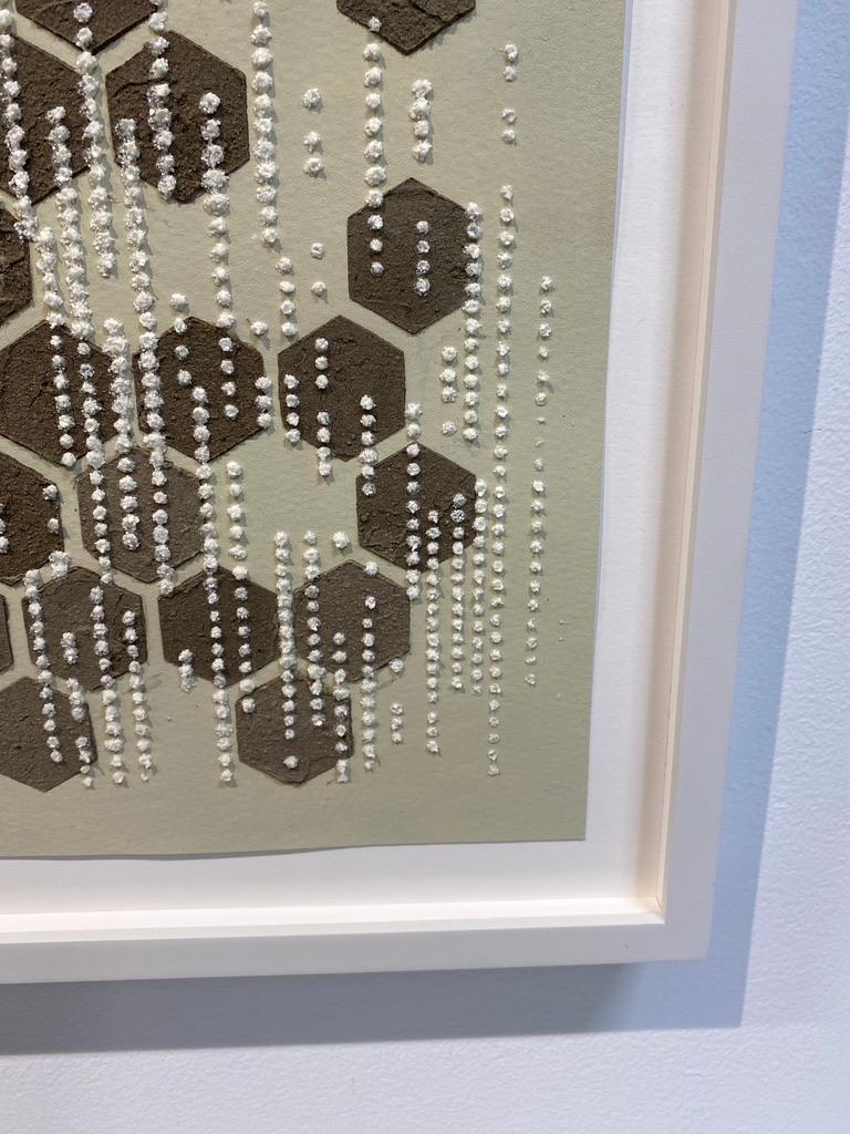 Eleanor White - Honey Comb - Contemporary Eggshell Honeycomb Dot ...