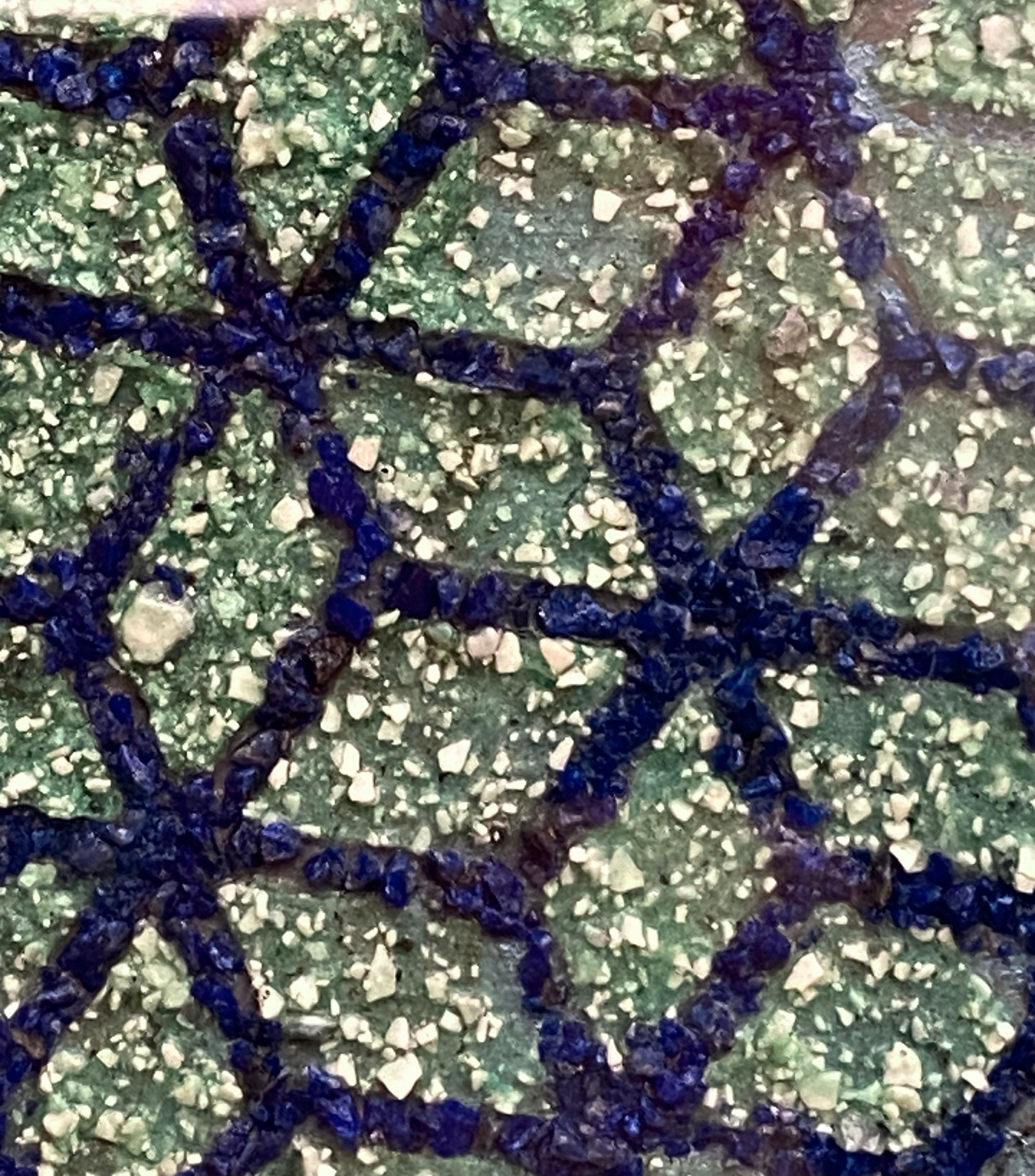 Lapis Lazuli - Blue Green Gray Minerals Crystals Geometric Pattern, 2021 For Sale 2