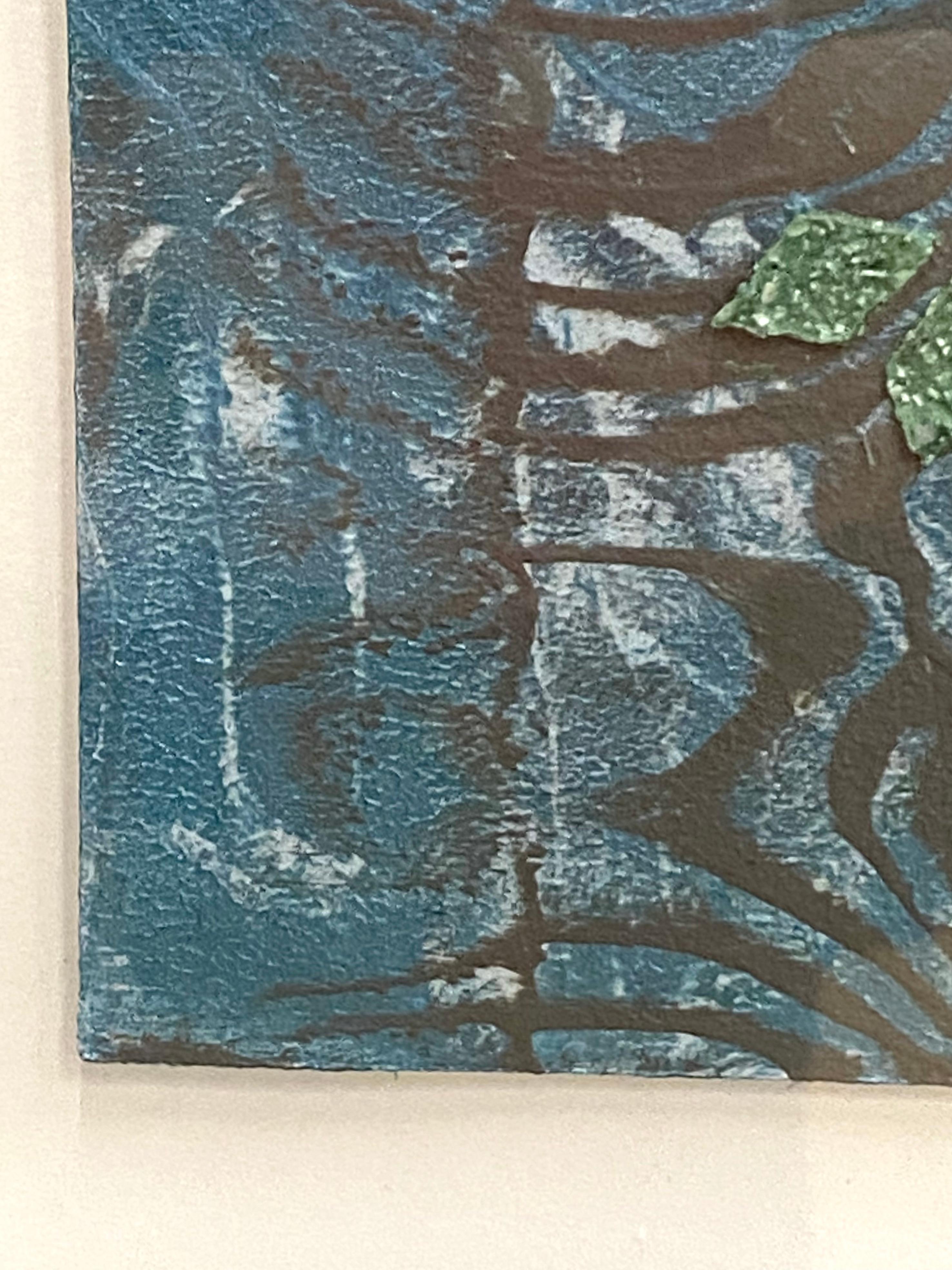 Lapis Lazuli - Blue Green Gray Minerals Crystals Geometric Pattern, 2021 For Sale 4