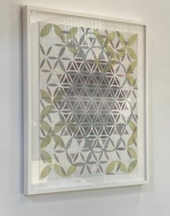 Opal Aquamarine - Contemporary Geometric Blue Green White Gray Minerals, 2021