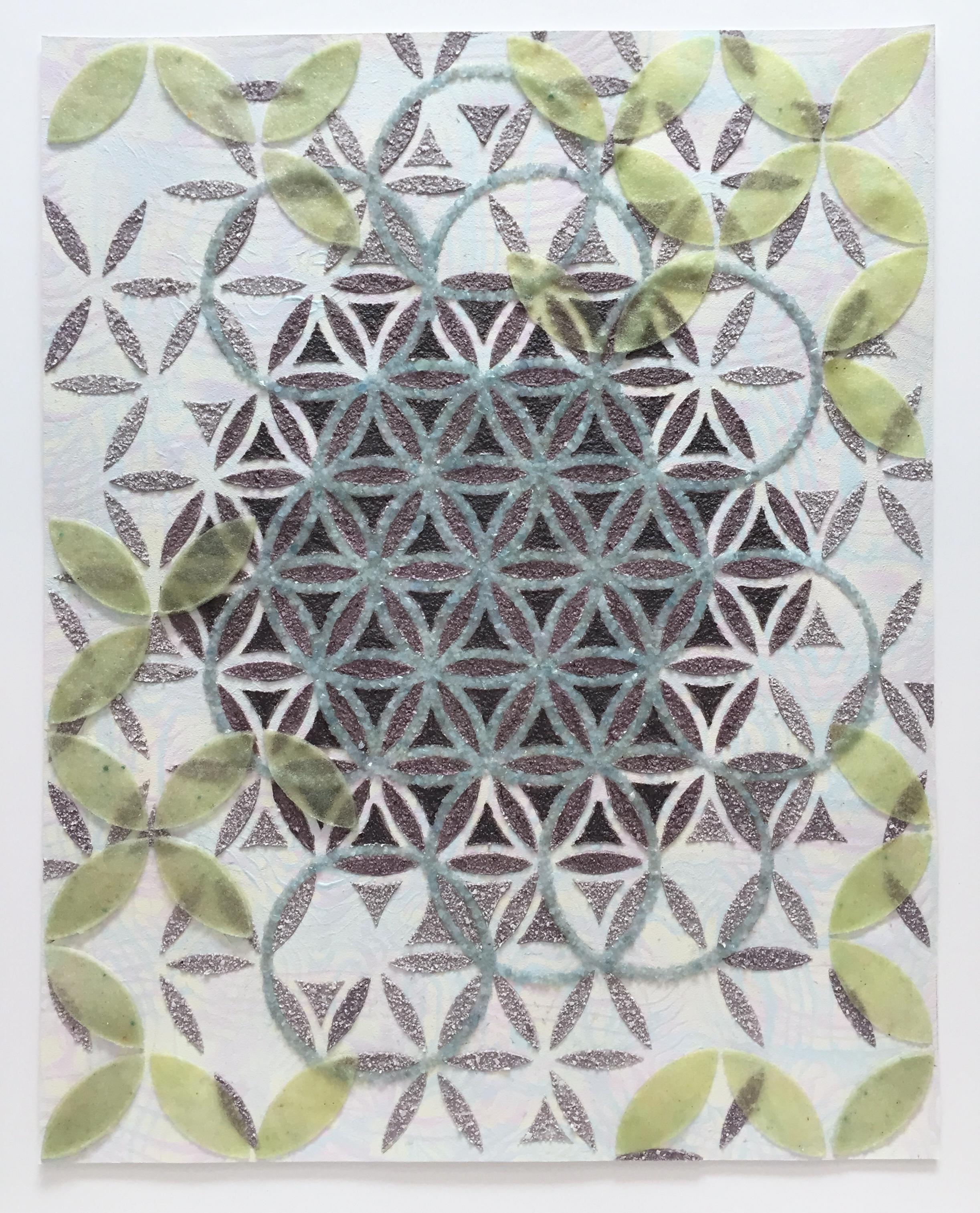 Opale Acquamarina - Minerali geometrici contemporanei di colore blu verde bianco grigio, 2021