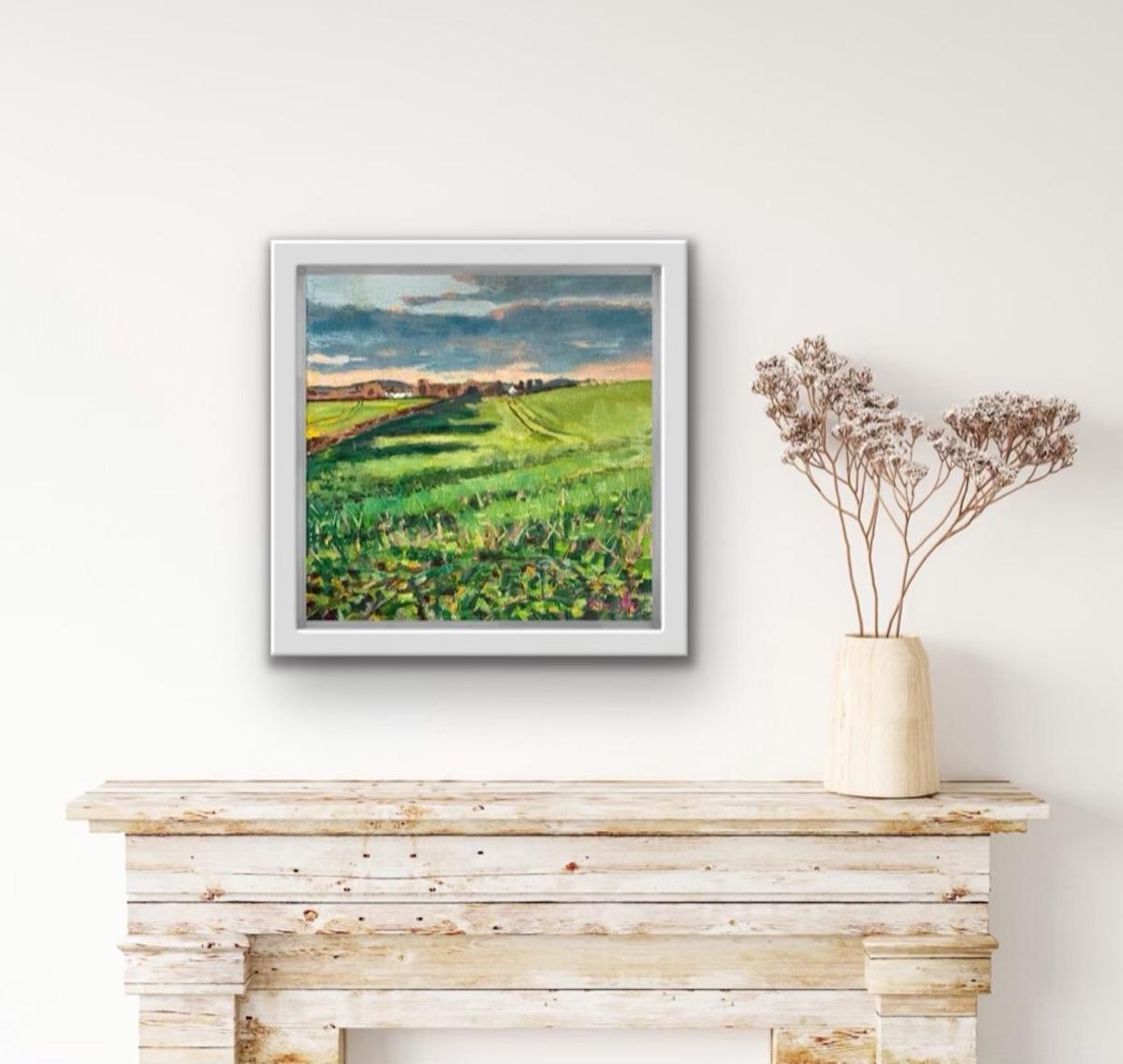 Before the Harvest by Eleanor Woolley, Landscape painting, Countryside, Impasto For Sale 5