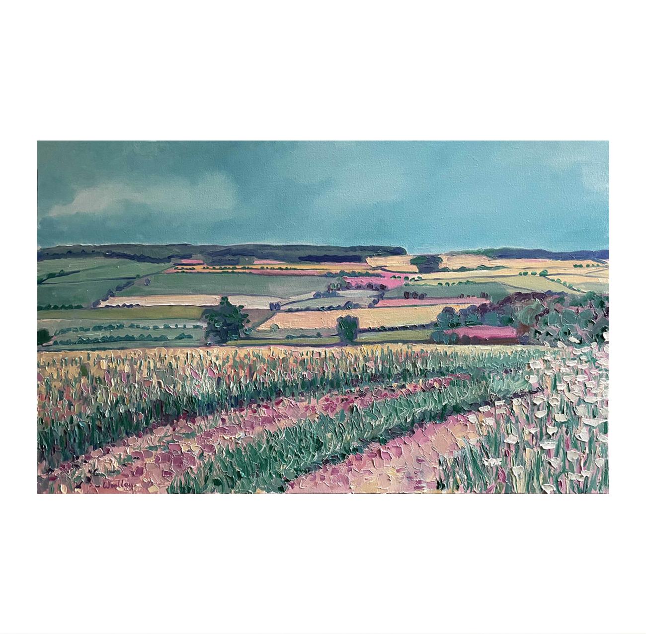 Chadlington, Oxfordshire, Original Contemporary Oil Painting, Oil on canvas For Sale 8
