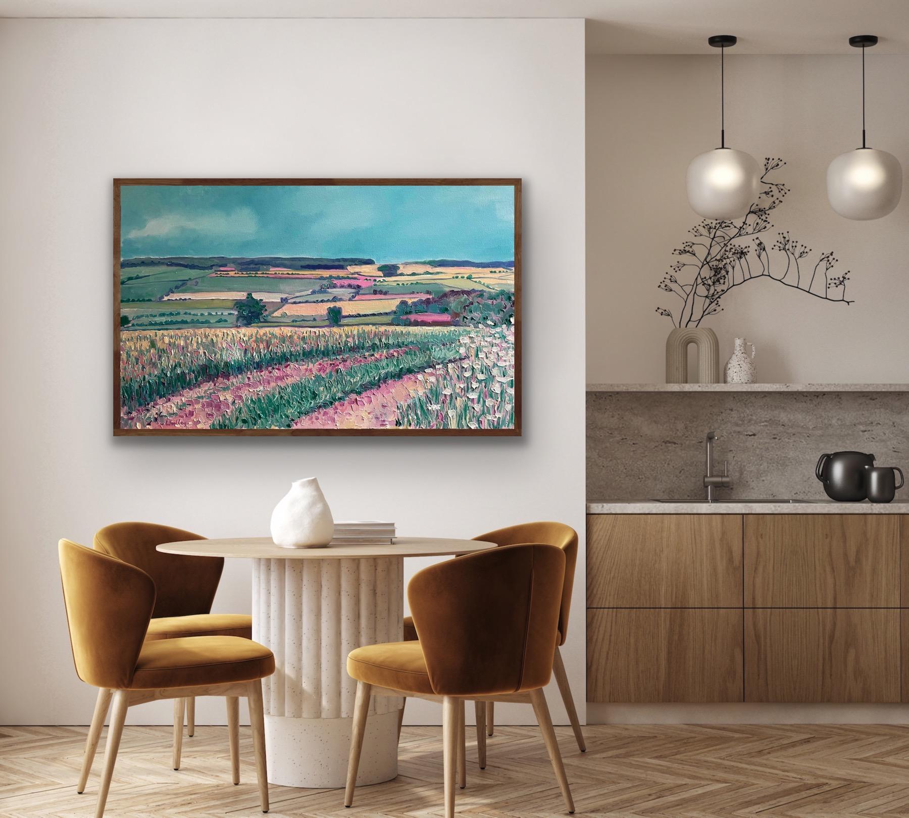 Chadlington, Oxfordshire, Original Contemporary Oil Painting, Oil on canvas For Sale 5