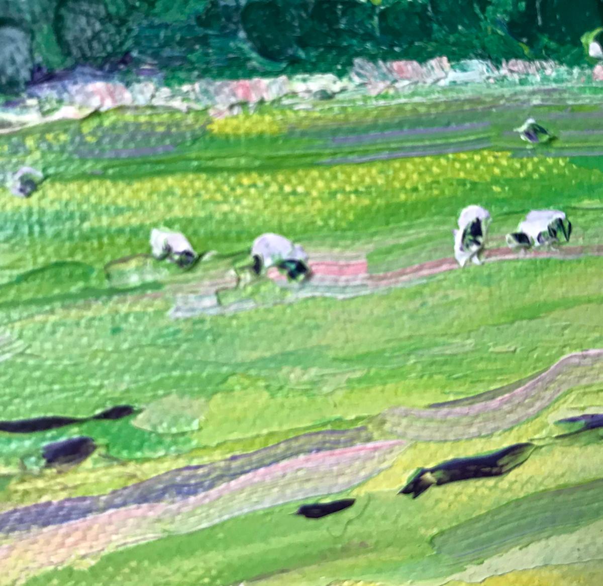 Cotswold Sheep, Oil On Canvas, Landscape, Cotswold, Animal, Nature, Meadows 1