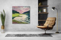 Glencoe Dusk, Scotland art, Original Contemporary Oil Painting, Oil on canvas