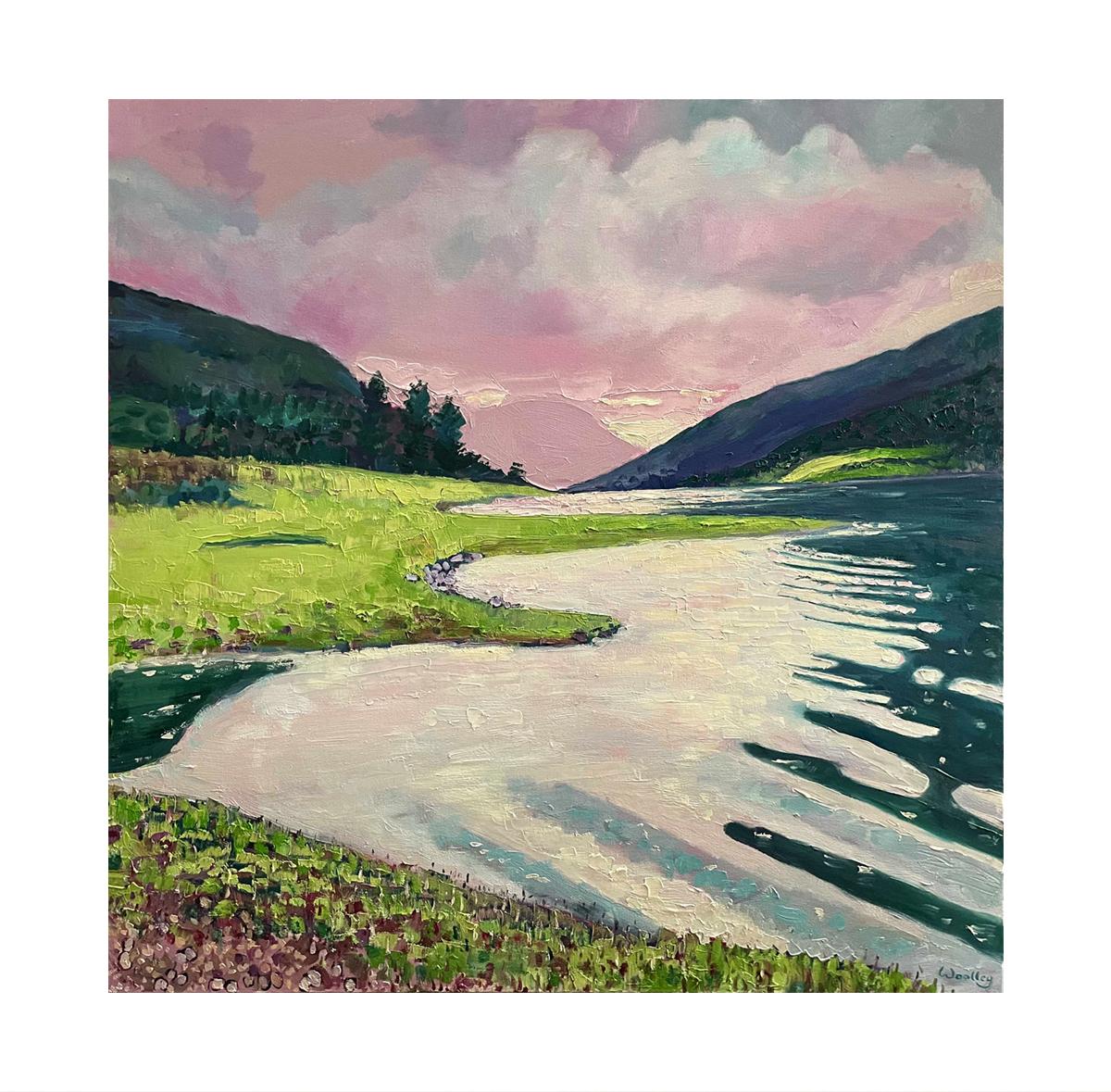 Glencoe Dusk, Scotland art, Original Contemporary Oil Painting, Oil on canvas For Sale 3