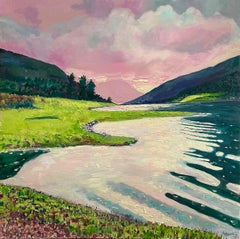 Glencoe Dusk, Scotland art, Peinture à l'huile contemporaine originale, Huile sur toile