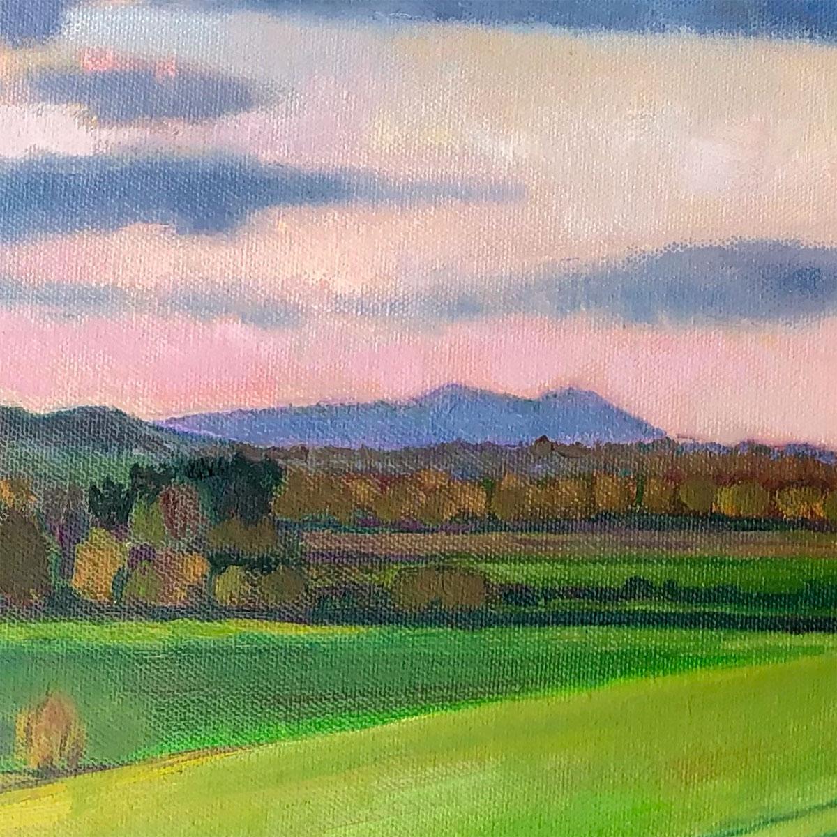 Le coucher de soleil de Malvern par Eleanor Woolley, art contemporain, peinture originale en vente 1