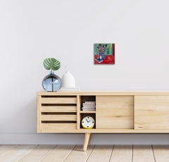 Still life with Oranges and Owls, Oil On Canvas, Floral, Interior, Still life