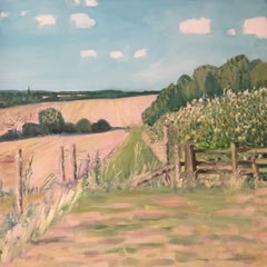 Walking out from Aynho, Eleanor Woolley, Original Landscape painting for sale