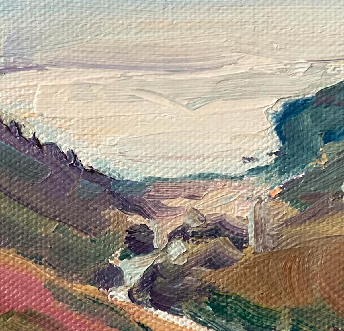 Caminando hacia Porthtowen by Eleanor Woolley, pintura original, arte paisajista en venta 1