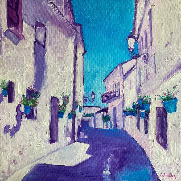 Eleanor Woolley Whites Houses Mijas, Spanish Landscape Art, Original