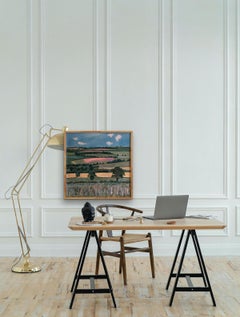 Linseed Fields by Eleanor Woolley, Contemporary art, original painting, abstract