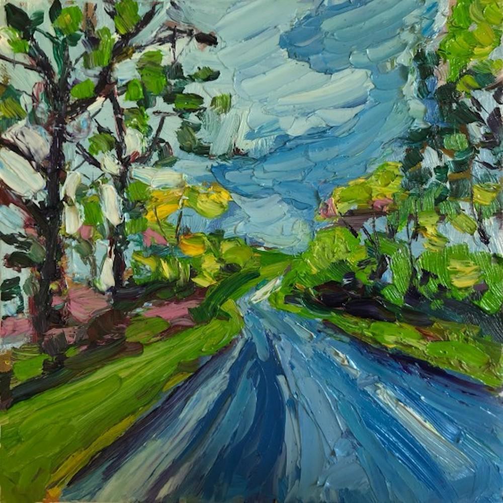 Landscape Painting Eleanor Woolley - A Deddington Drive, peinture de paysage originale