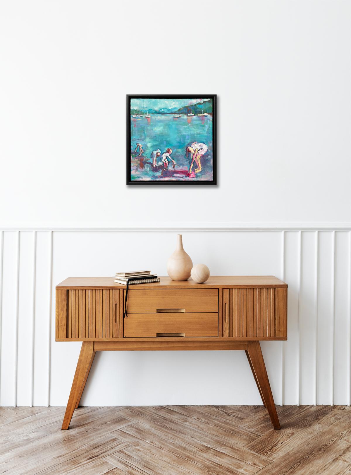 Aguas Azules Windermere, pintura original, paisaje, contemporáneo en venta 3