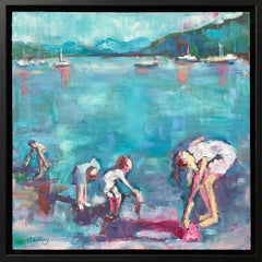 Blue Waters Windermere, quadro originale, paesaggio, contemporaneo