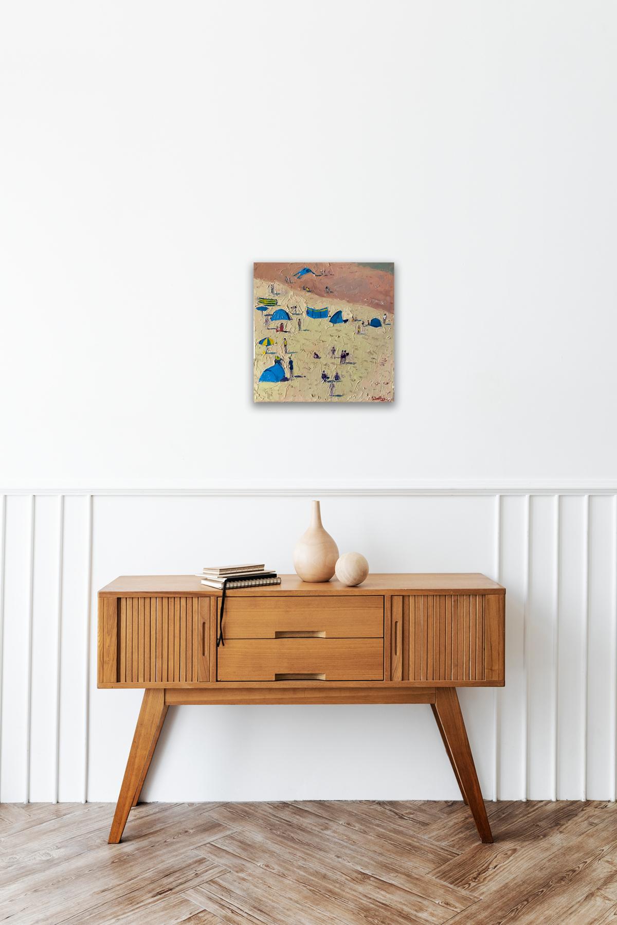 Bude Shadows, costal, plage, été, paysage, paysage marin, natation, Cornouailles en vente 4