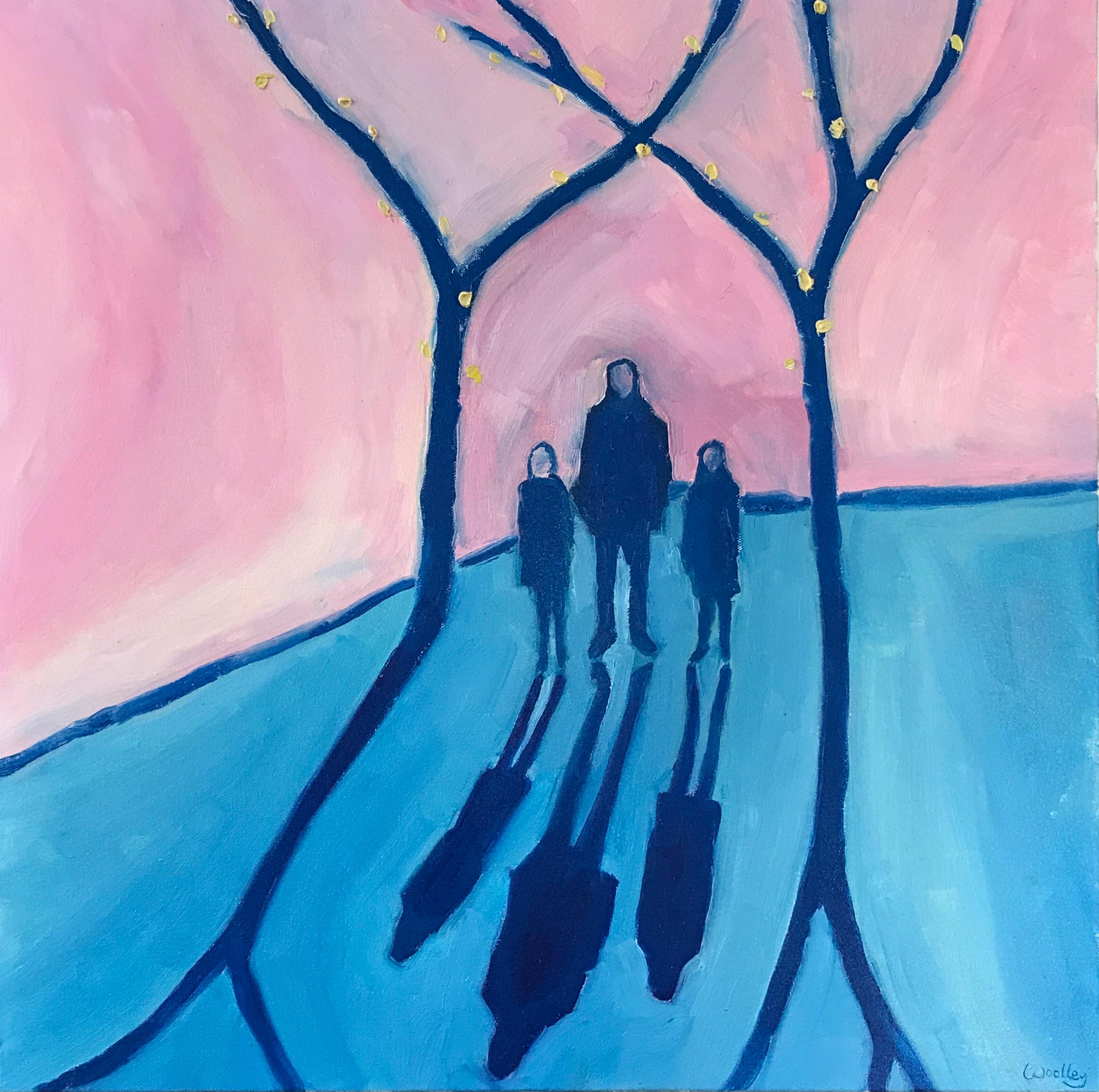 Diptych of Cotswolds Sunset 1 and 2, Original painting, Landscape, Figurative  For Sale 1