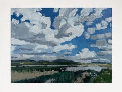 Originales impressionistisches Gemälde "Vintage of the Kingfisher Hide 2" von Eleanor Woolley