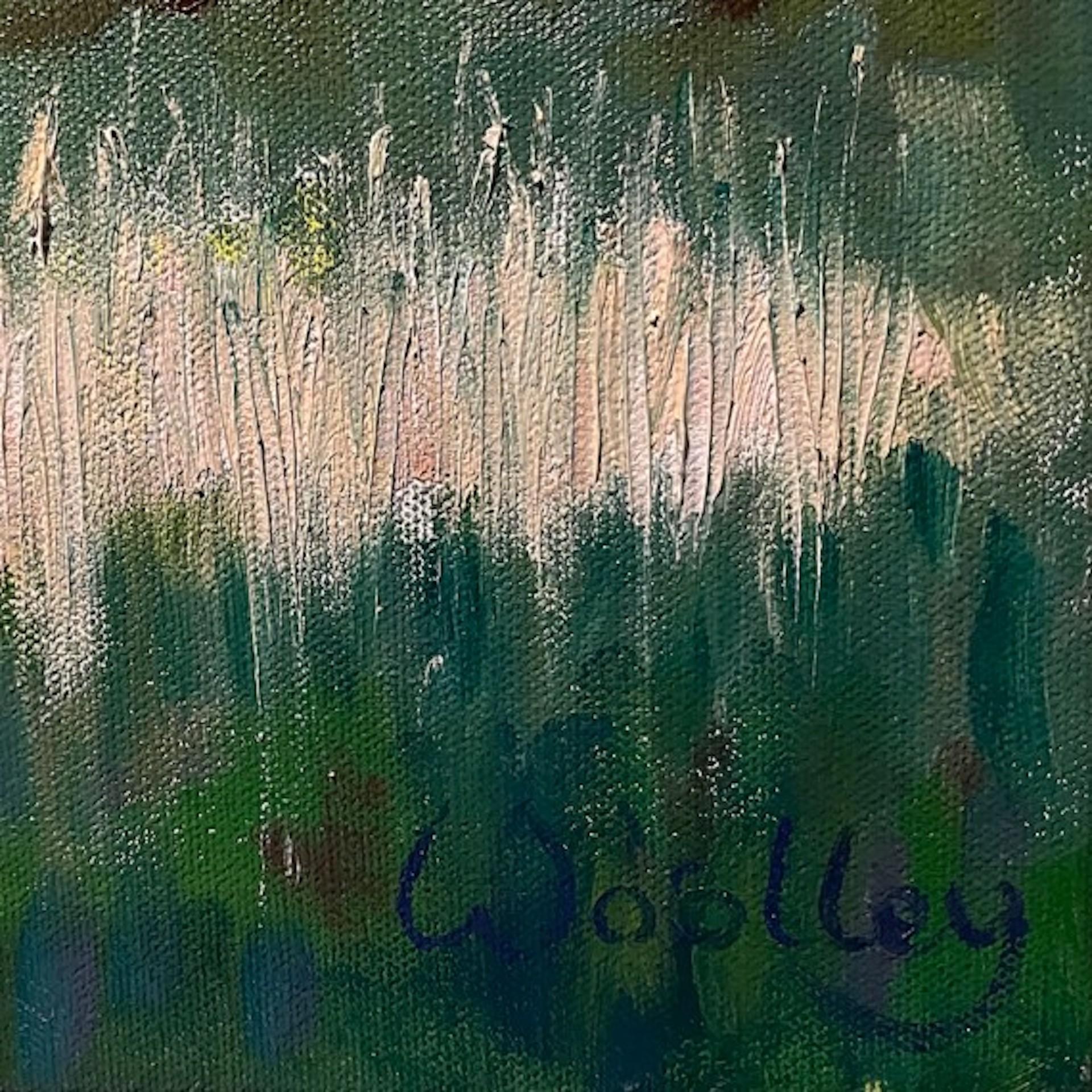 Eleanor Woolley, From The Kingfisher Hide 6, Pittura di paesaggi del Cotswold in vendita 5