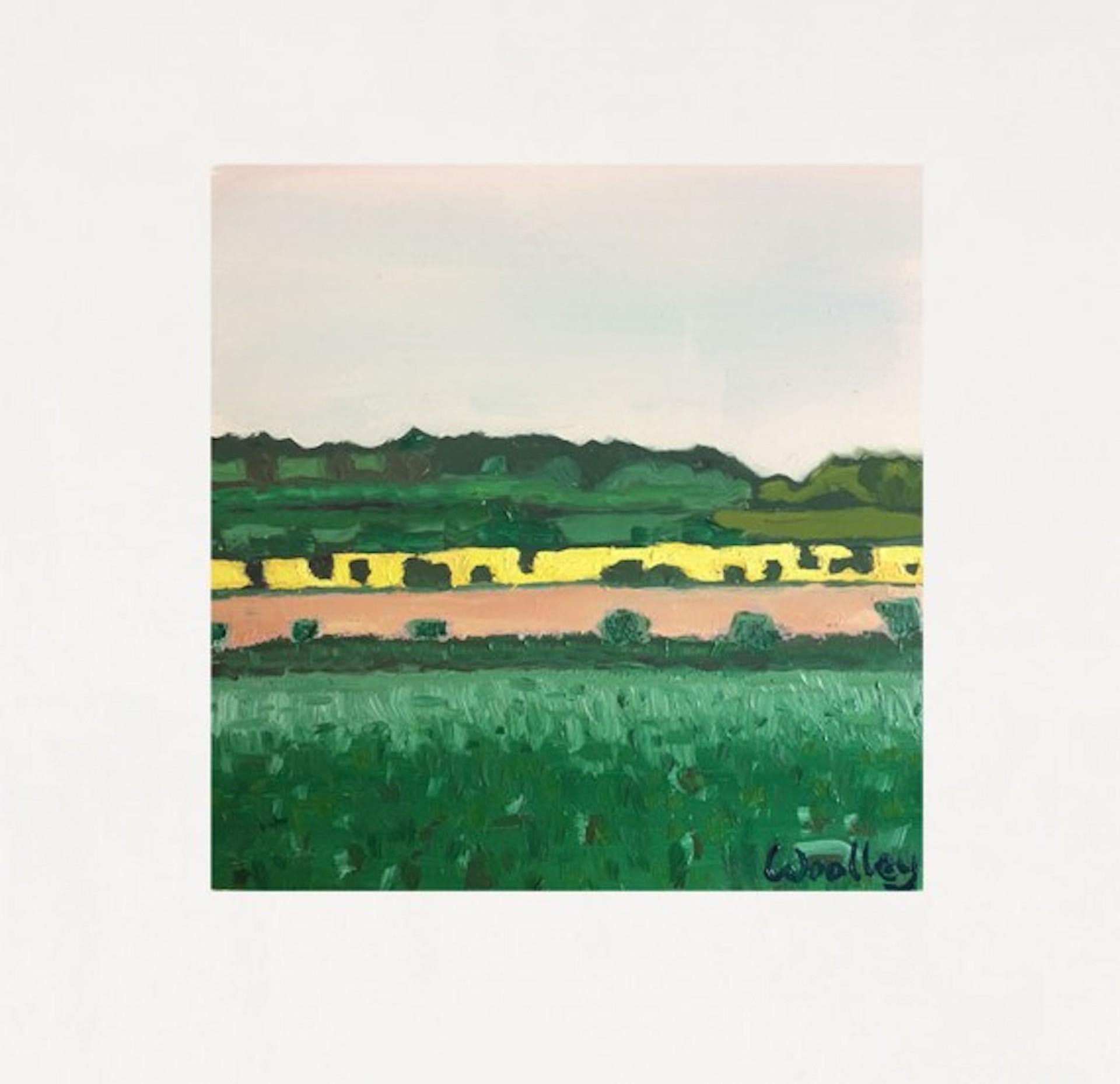 Eleanor Woolley, De los Rollrights, Pintura original de paisaje de Cotswold en venta 1