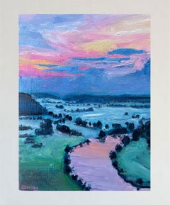 Eleanor Woolley, Kallmunz, Original Landscape Painting, Affordable Art