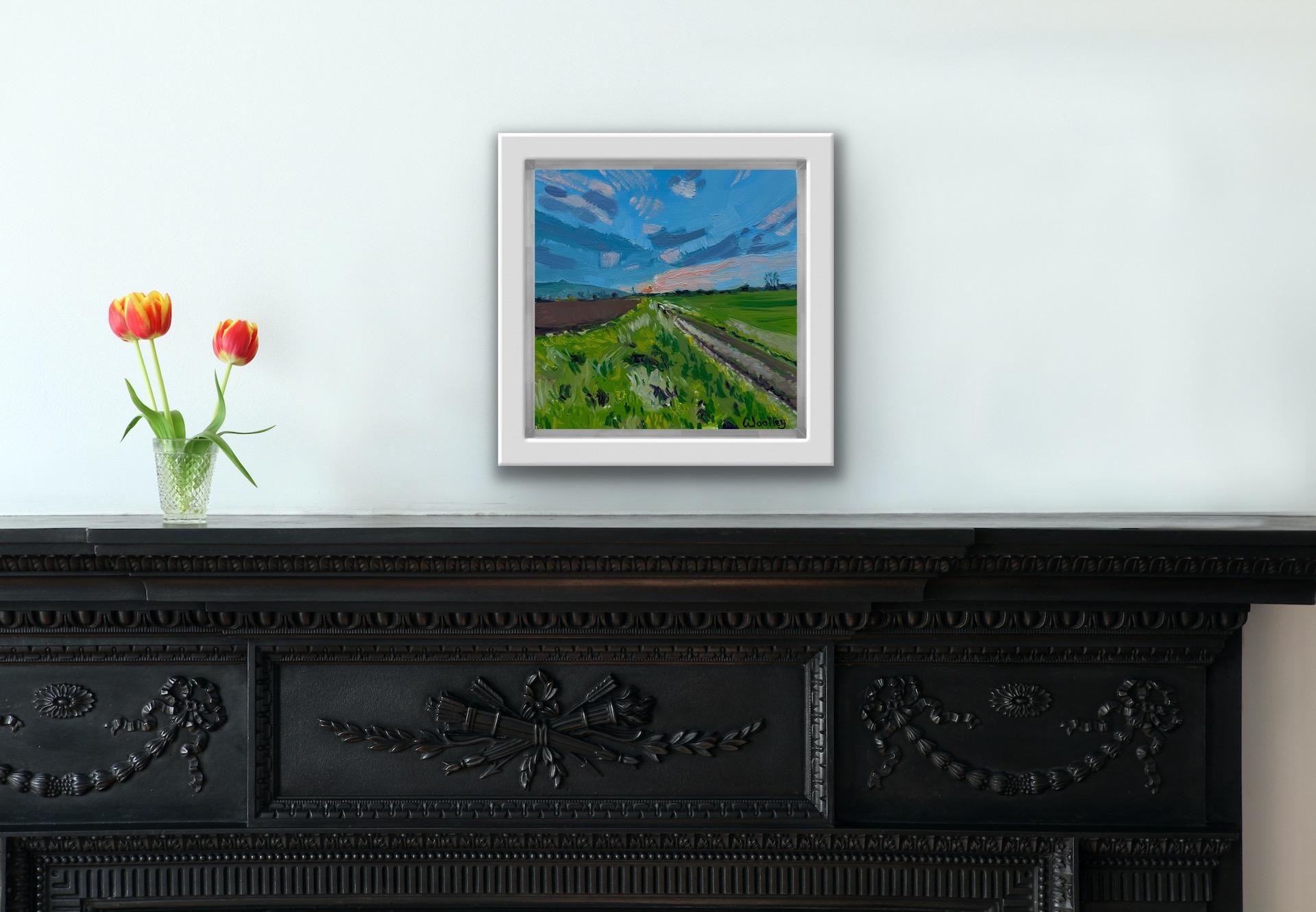 Peinture de paysage de Cotswold par Eleanor Woolley, May Hill, Art abordable en vente 8