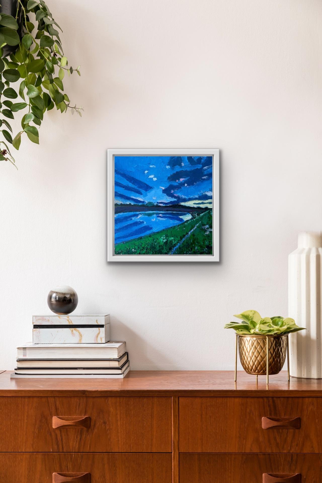 Eleanor Woolley, Reflejos de May Hill, Pintura original de paisaje asequible en venta 6