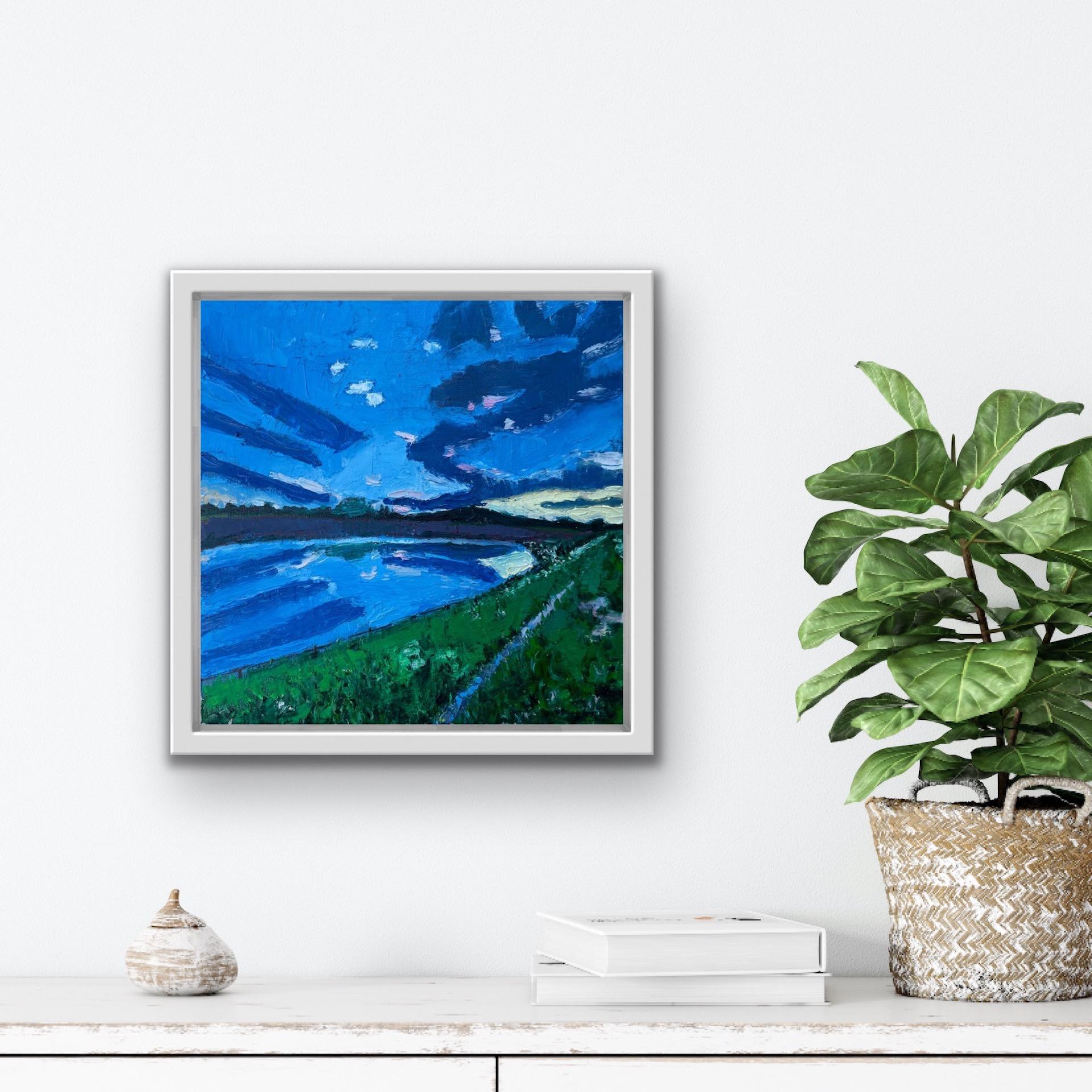 Eleanor Woolley, Reflejos de May Hill, Pintura original de paisaje asequible en venta 7