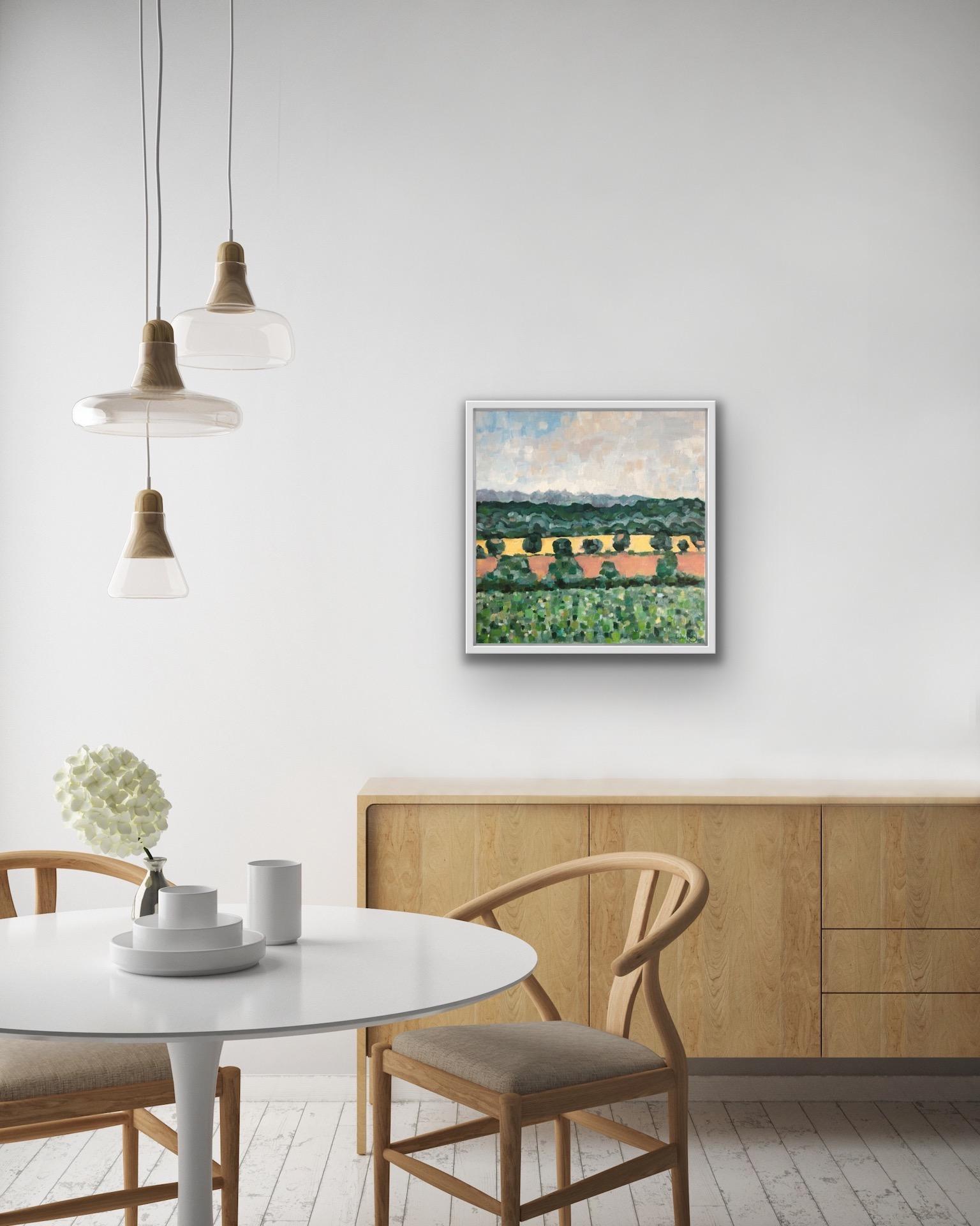 Eleanor Woolley, Vista desde los Caballeros Susurrantes Rollright, Paisaje original en venta 8