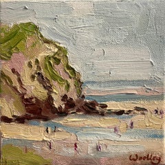 Eleanor Woolley, Watching the Swimmers, Miniature Contemporary Painting