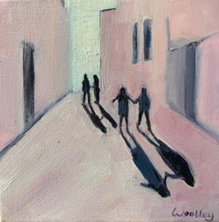 Winter Shadows 25, Impressionistische Stadtlandschaft, Kunst Online, von Eleanor Woolley