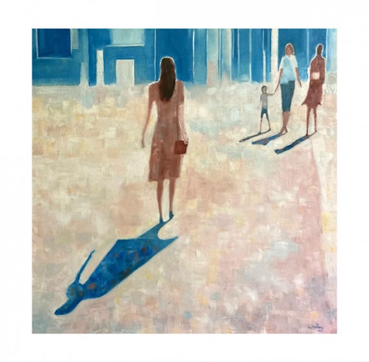 Cuatro sombras, Pintura original, Arte figurativo, Dama, Personas en venta 1