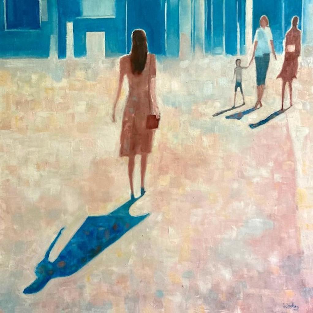 Cuatro sombras, Pintura original, Arte figurativo, Dama, Personas en venta 2