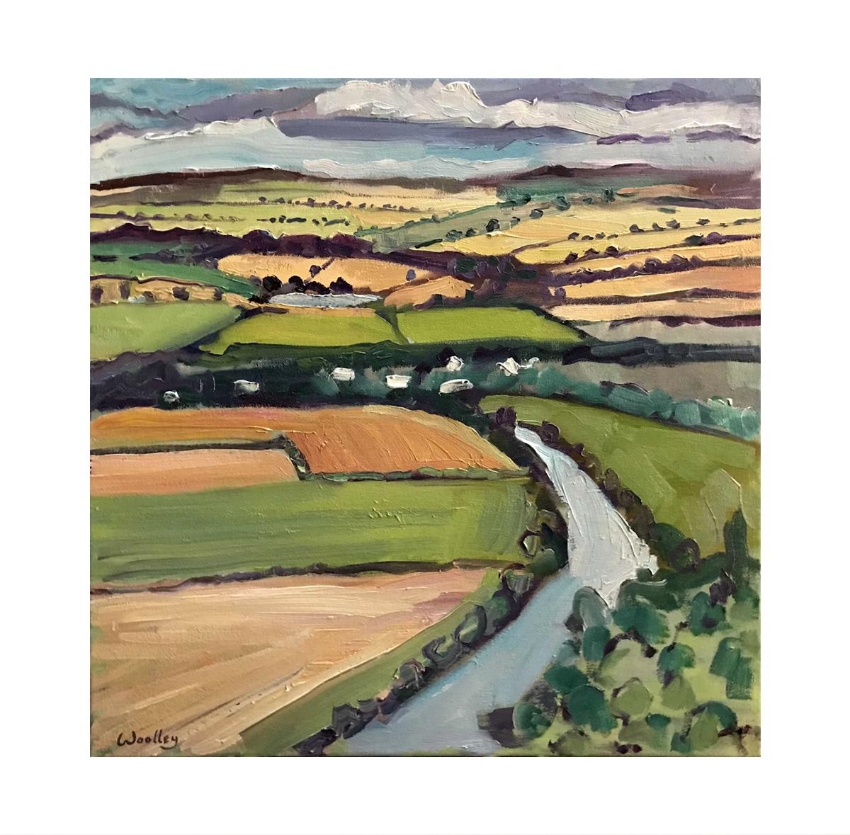 De Goodrich, Peinture originale, Paysage, Champ, Nature en vente 1