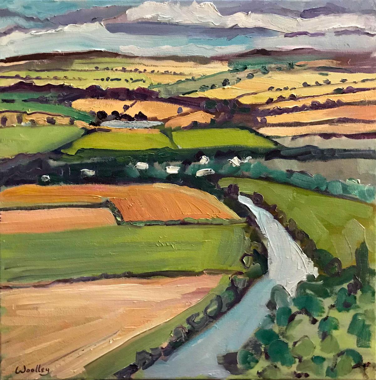De Goodrich, Peinture originale, Paysage, Champ, Nature en vente 4