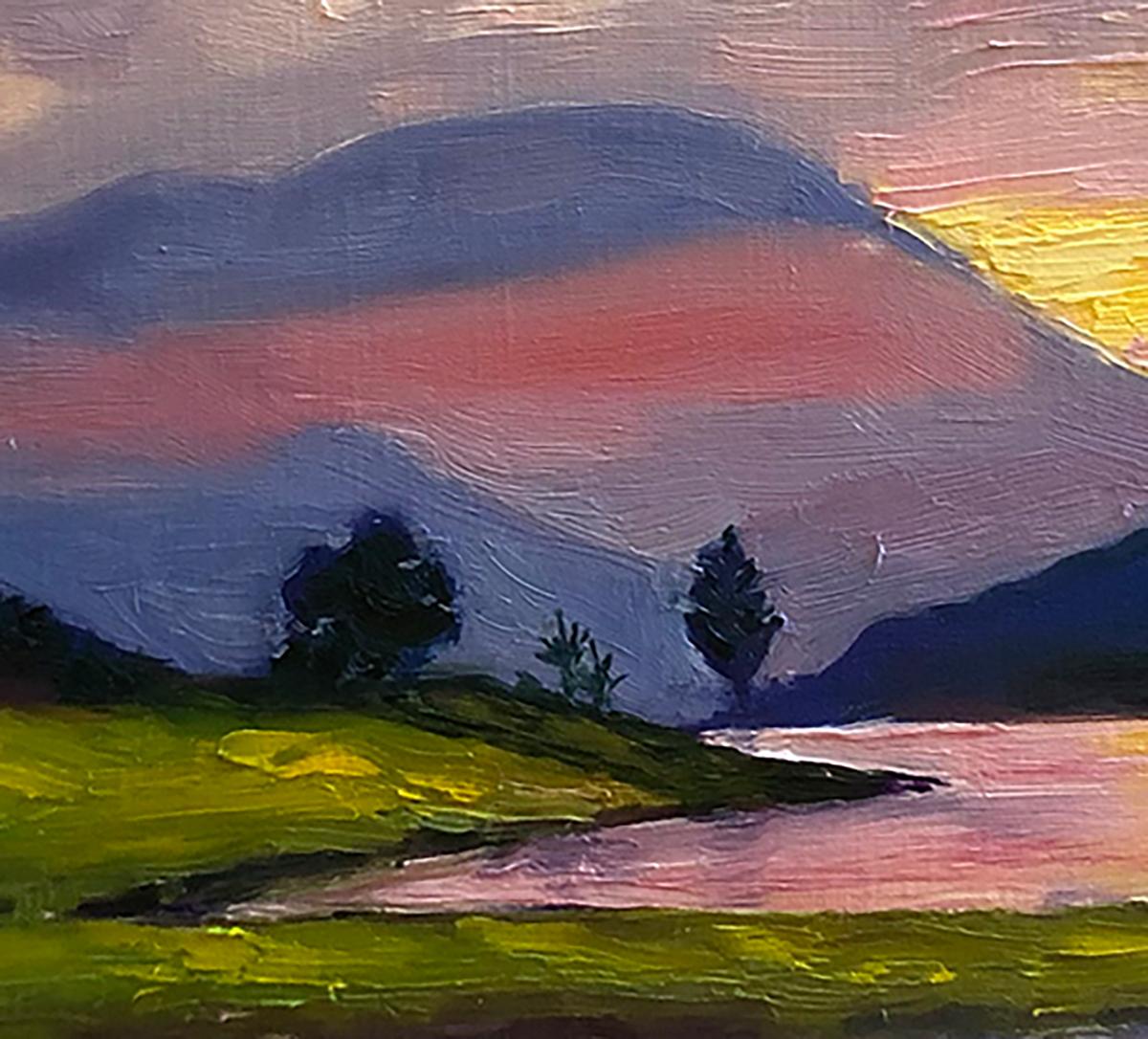 Glencoe Sunset - Painting by Eleanor Woolley