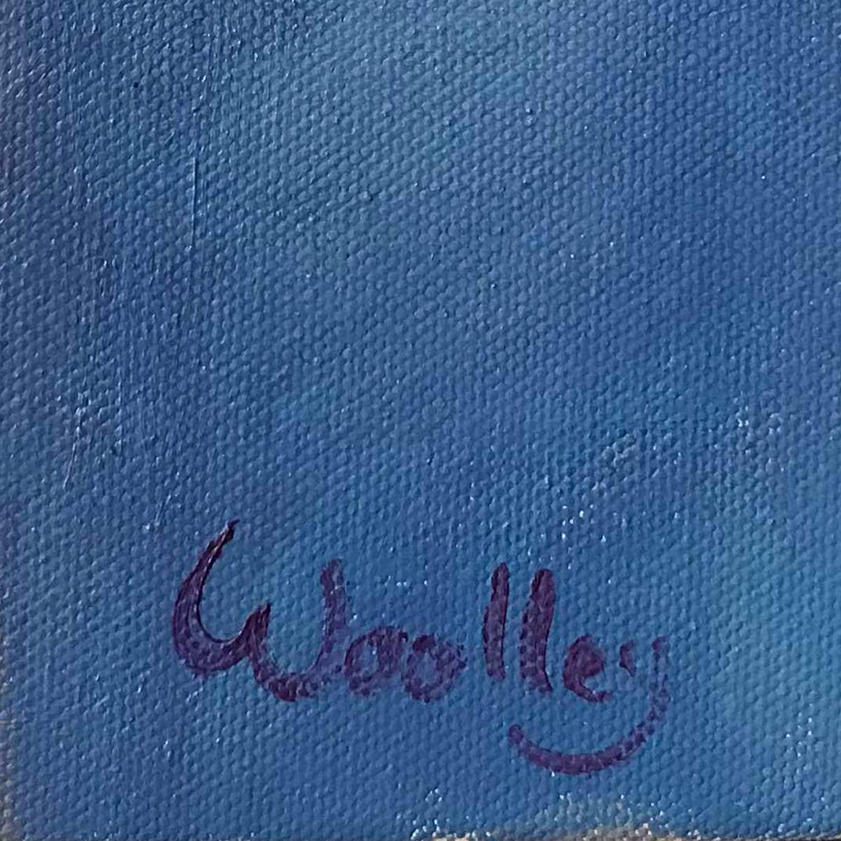 High Speed 1, peinture originale, paysage, personnes, personnage, ombre - Contemporain Painting par Eleanor Woolley