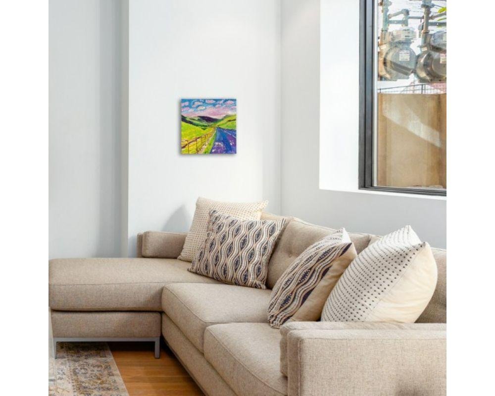 Peinture de paysage, Happy Art, Northumbria, Eleanor Woolley, Lake District Drive en vente 1