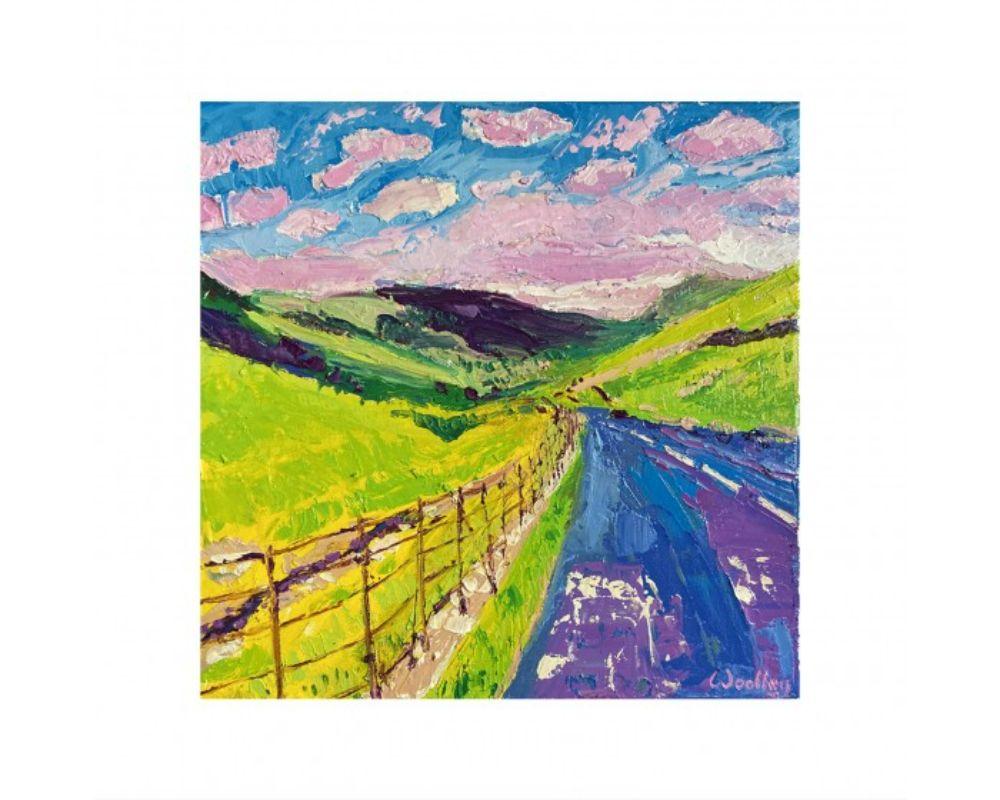 Peinture de paysage, Happy Art, Northumbria, Eleanor Woolley, Lake District Drive en vente 2